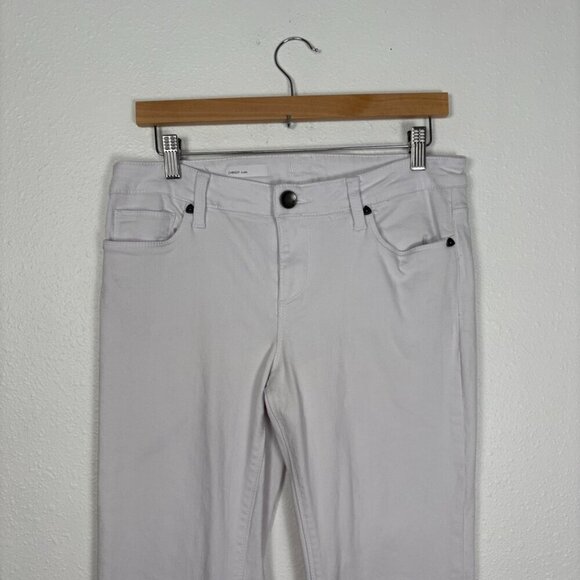 Kut from the Kloth CHRISSY White Minimalist Bohemian Flare Pants Size: 8 - Picture 5 of 13